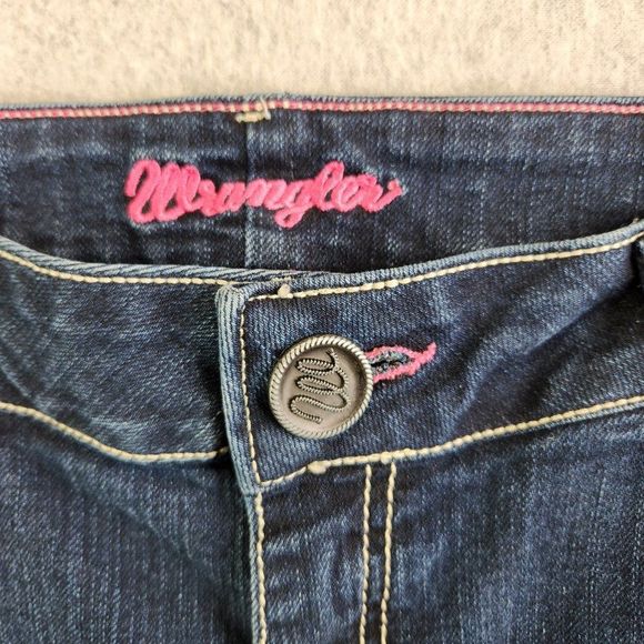 Wrangler Jeans Womens 8 Blue Booty Up Carolina Breakaway Bootcut Western Ranch - Picture 6 of 16